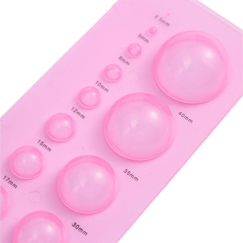 ◎小/大號◎手工翻糖半圓形球形後腦勺模具/翻糖取泥器/超輕量陶土軟陶泥壓模樹脂黏土工具/凹凸球型造型器黏土工具/DIYQ-細節圖5