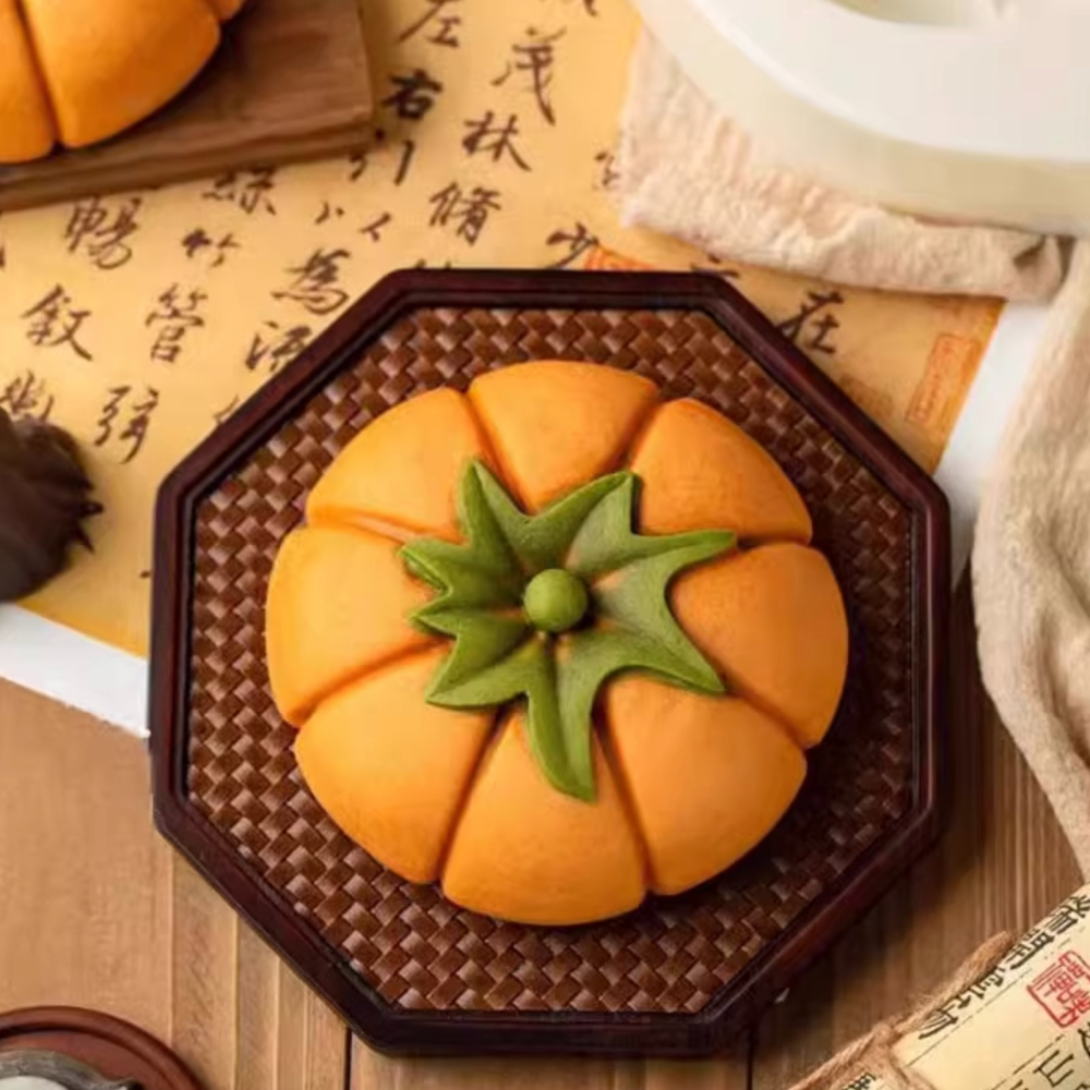 ◎500g=1斤◎手敲式南瓜造型月餅模/食品級手工壓模/中秋節立體大南瓜金瓜冰皮月餅模/鳳梨酥綠豆糕模/廣式大月餅模具-細節圖4