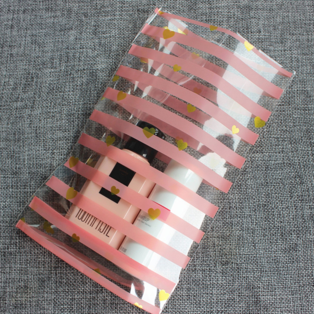 ◎13*20.5+5cm◎粉紅橫條可立式平口袋(約50只入)/杯子蛋糕糖果袋/禮品袋/禮物袋/烘焙食品opp平口袋-細節圖4