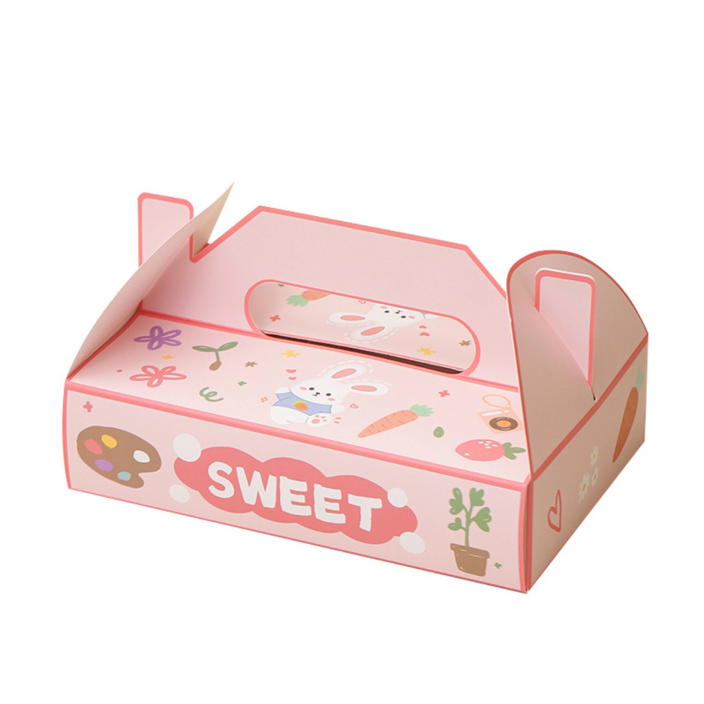 ◎2入◎粉色SWEET6粒式中秋節手提禮盒/提盒包裝盒/團購禮品袋提盒/烘焙禮盒牛軋糖曲奇餅乾盒子/雪花酥牛軋糖糖果餅乾-細節圖6