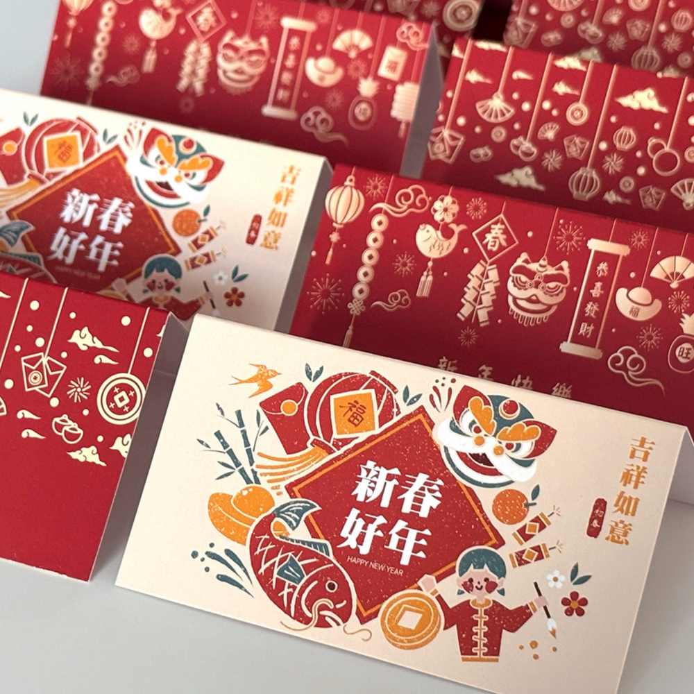 ◎20張入◎新年賀卡簡約餅乾頁眉卡頭/創意感謝賀卡裝飾卡頭/農曆年烘焙包裝卡頭/牛軋糖雪花酥曲奇餅乾透明卡紙袋裝飾-細節圖4
