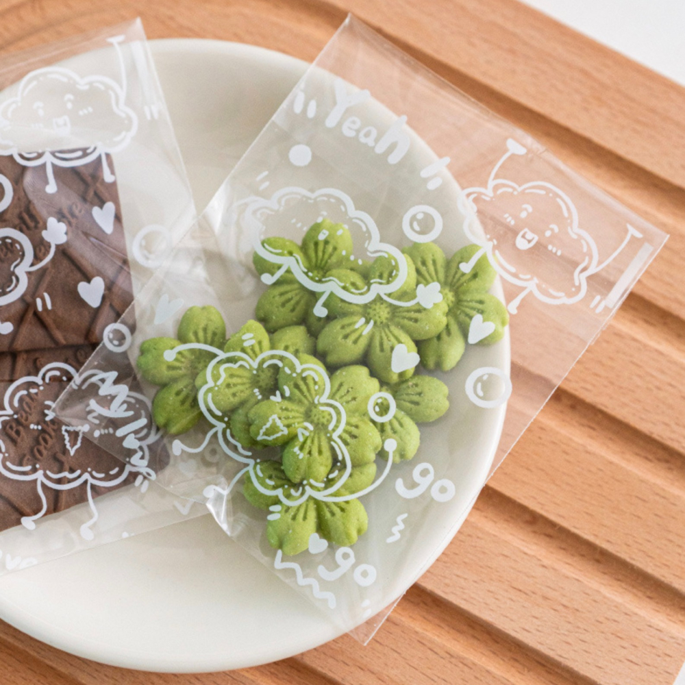 ◎8*10+3cm◎透明雲朵點心糖果OPP自黏餅乾袋(約100只裝)/點心糖果包裝袋/自黏自封袋烘焙曲奇餅乾單獨小包裝袋-細節圖3