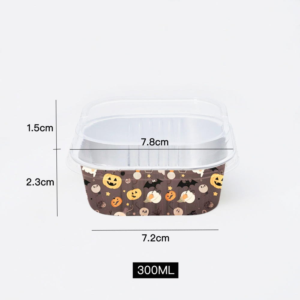 ◎10只入◎萬聖節圓形烘焙鋁箔蛋糕杯(含透明高蓋)/雪媚娘馬芬包裝盒/戚風杯子蛋糕捲口杯/家用防油耐高溫麵包點心鋁箔杯-細節圖10