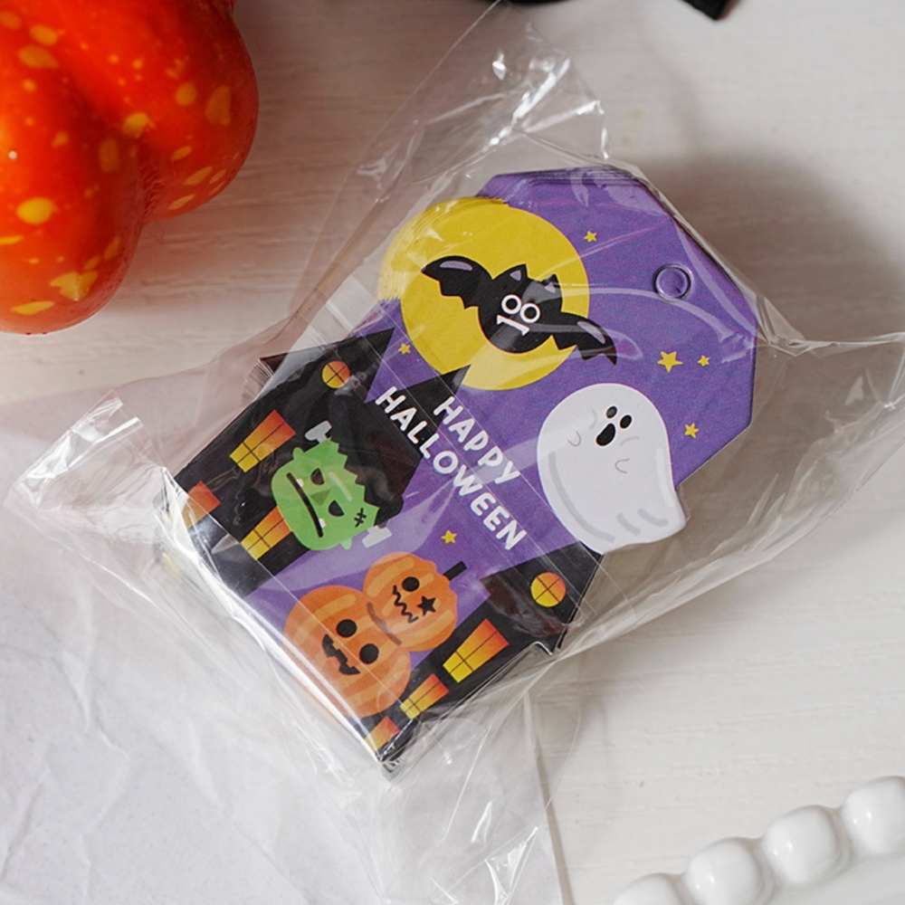 ◎20枚入◎萬聖節diy裝飾掛籤吊牌掛件/鬼節插牌紙卡/萬聖節掛飾/烘焙包裝骷髏掛飾禮盒吊牌-細節圖3