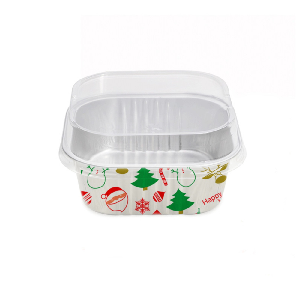 ◎10只入◎聖誕節圓型方型烘焙鋁箔蛋糕杯(含透明高蓋)/雪媚娘馬芬包裝盒/戚風杯子蛋糕捲口杯/家用防油耐高溫麵包點心鋁箔-細節圖4