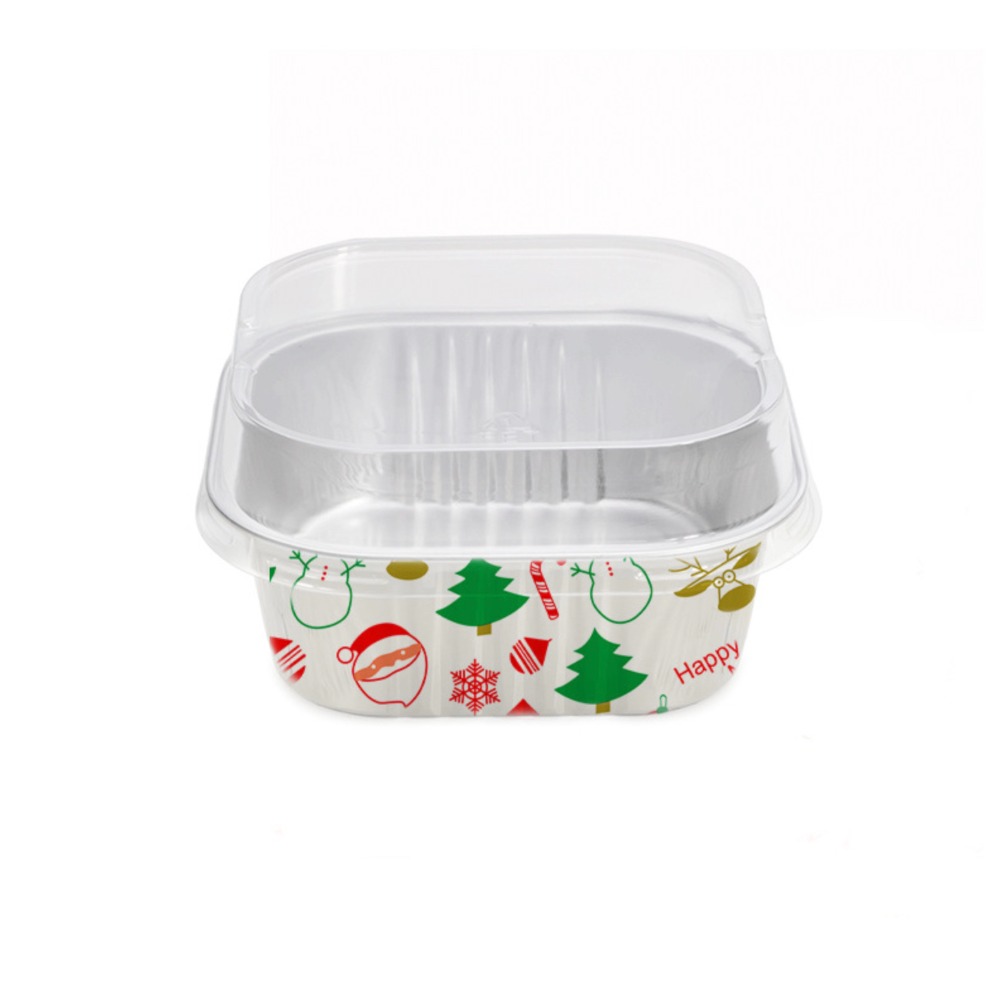 ◎10只入◎聖誕節圓型方型烘焙鋁箔蛋糕杯(含透明高蓋)/雪媚娘馬芬包裝盒/戚風杯子蛋糕捲口杯/家用防油耐高溫麵包點心鋁箔-規格圖9