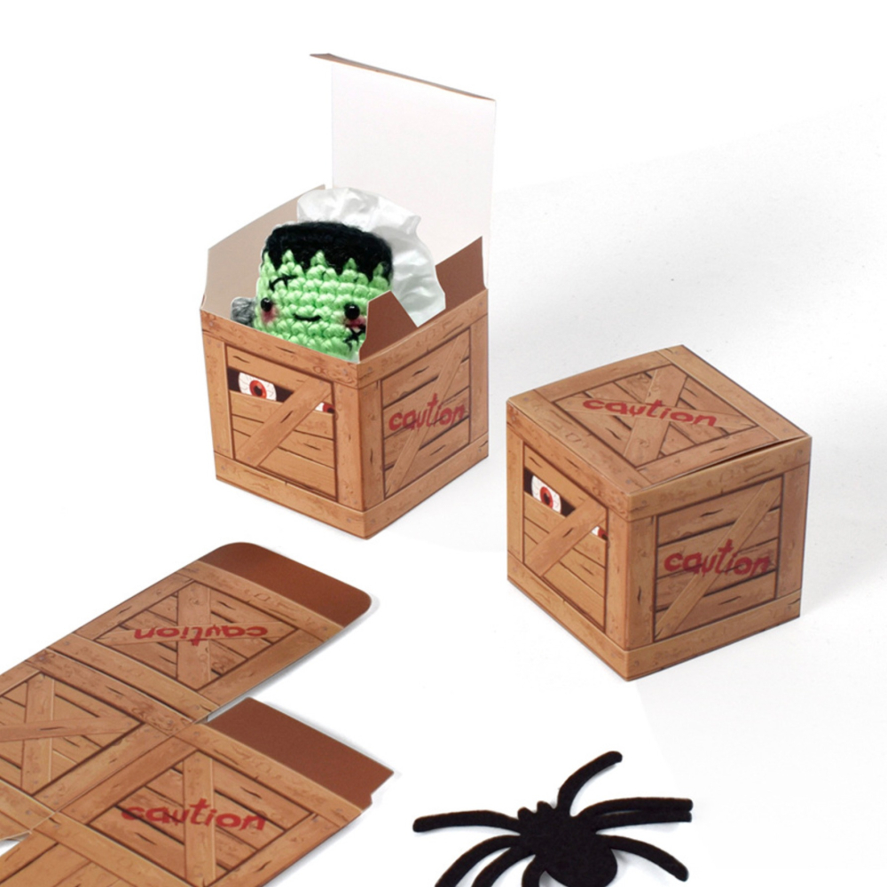 ◎5只入◎萬聖節創意血眼睛木紋禮物盒/食品級搞怪派對糖果折疊木紋包裝小紙盒/一次性白卡紙點心紙盒/環保糖果餅乾禮品紙盒-細節圖3