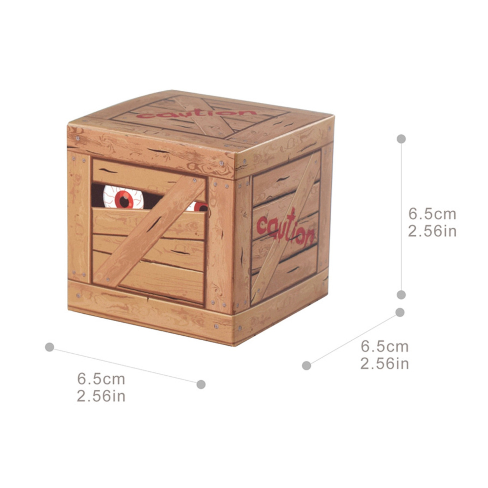 ◎5只入◎萬聖節創意血眼睛木紋禮物盒/食品級搞怪派對糖果折疊木紋包裝小紙盒/一次性白卡紙點心紙盒/環保糖果餅乾禮品紙盒-細節圖6