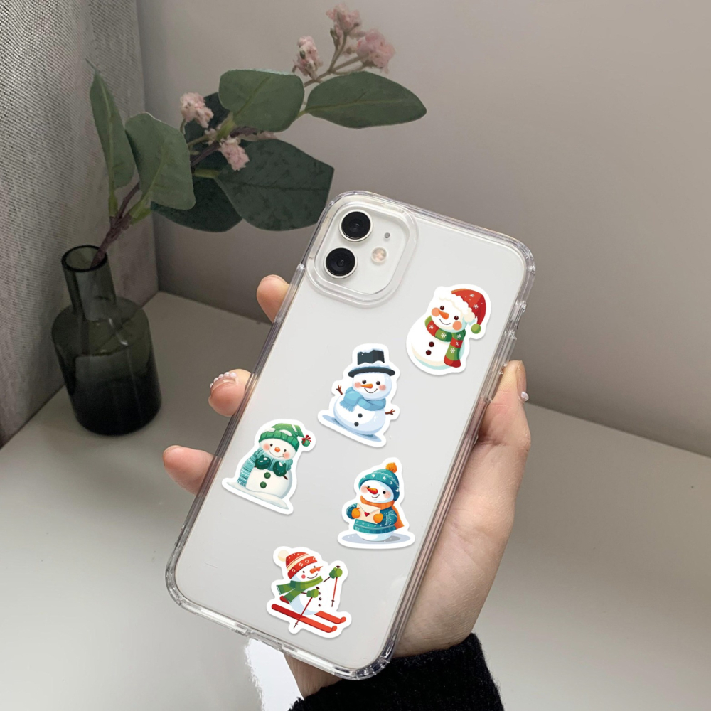 ◎500枚/卷◎可愛聖誕雪人異形封口貼紙/捲捲貼紙餅乾袋裝飾貼/禮盒禮物貼紙/pvc不乾膠裝飾貼紙-細節圖4