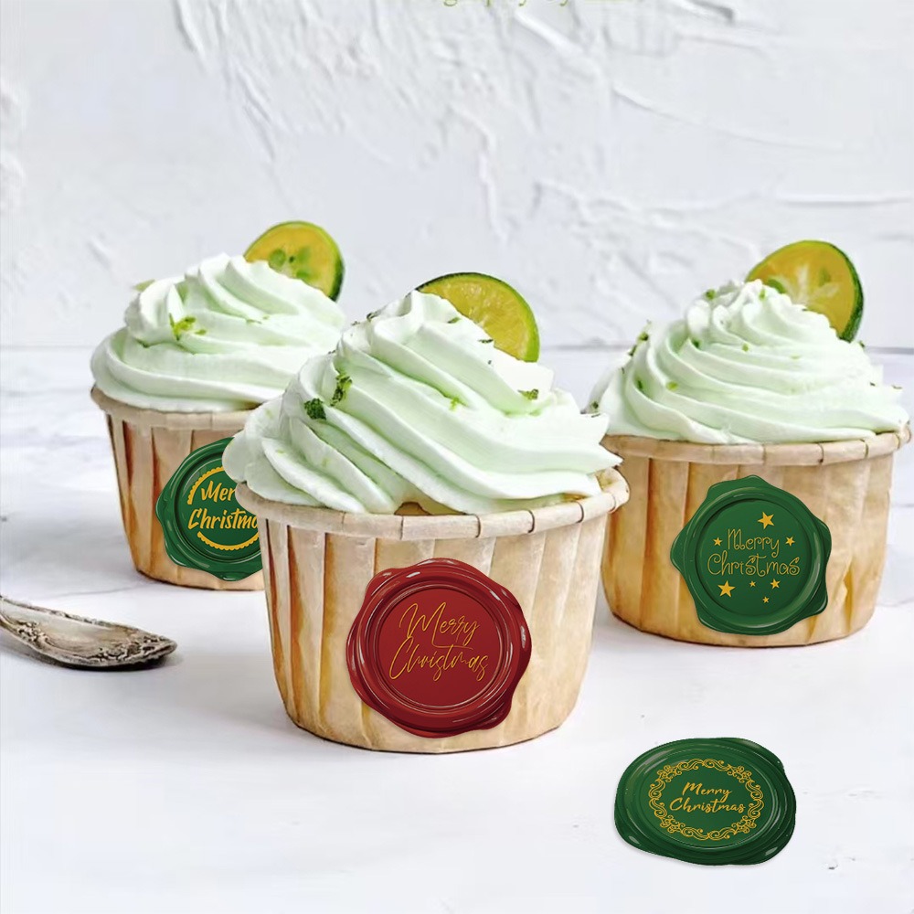 ◎500枚/卷◎聖誕印章異形封口貼紙/聖誕節捲捲貼紙餅乾袋裝飾貼/禮盒禮物貼紙/pvc不乾膠裝飾貼紙-細節圖3