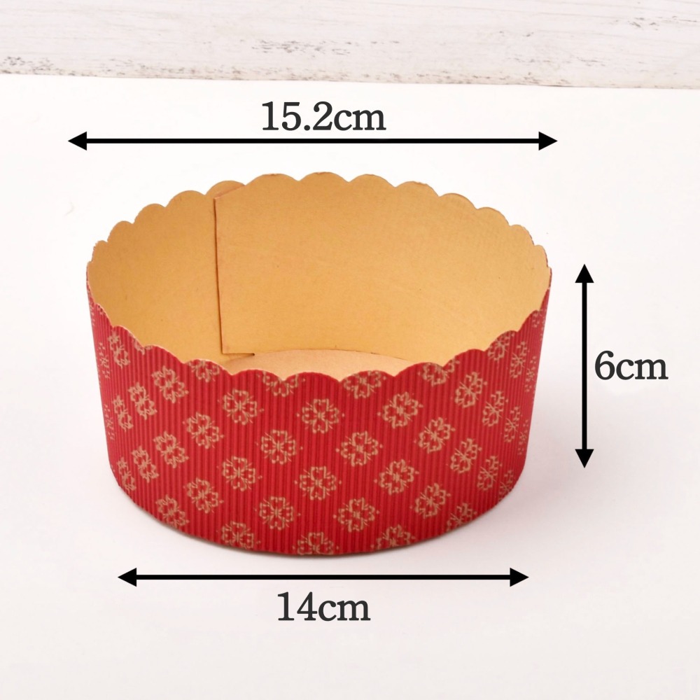 ◎6入◎4/5/6吋聖誕節潘娜托尼瓦楞紙托/耐溫200°可進烤箱聖誕麵包烘焙紙杯/Panatoni聖誕老人雪人蛋糕紙杯-細節圖9