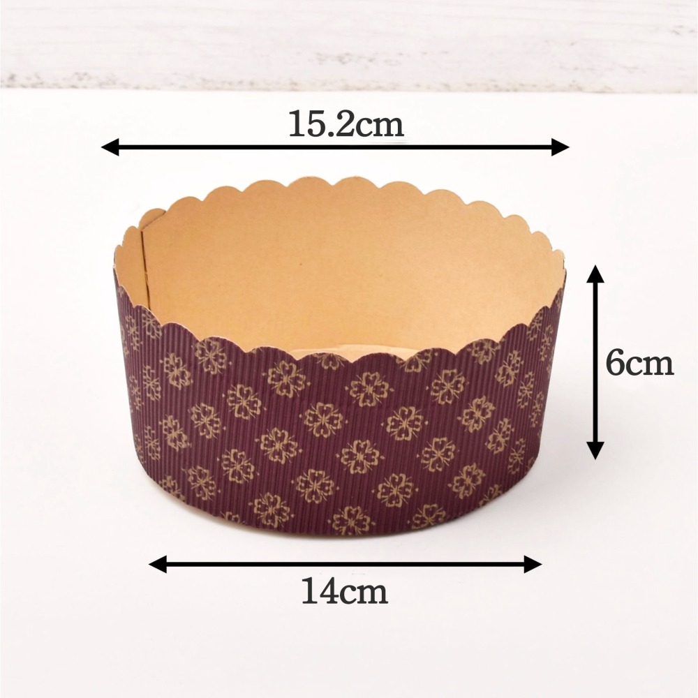 ◎6入◎4/5/6吋聖誕節潘娜托尼瓦楞紙托/耐溫200°可進烤箱聖誕麵包烘焙紙杯/Panatoni聖誕老人雪人蛋糕紙杯-細節圖10