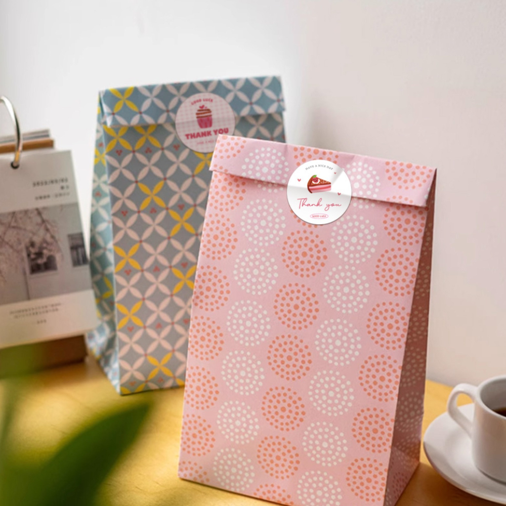 ◎3張/共36枚◎可口甜品圓型封口貼紙/thank you標籤貼/圓形封口貼/派對裝飾不乾膠貼紙-細節圖4