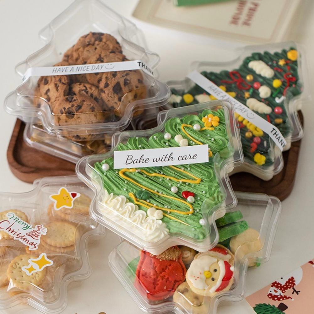 ◎5入◎聖誕樹造型天地蓋加厚防霧吸塑包裝盒/鮮水果塑料包裝盒/曲奇糖霜餅乾糖果禮盒/天地蓋PET吸塑盒-細節圖2
