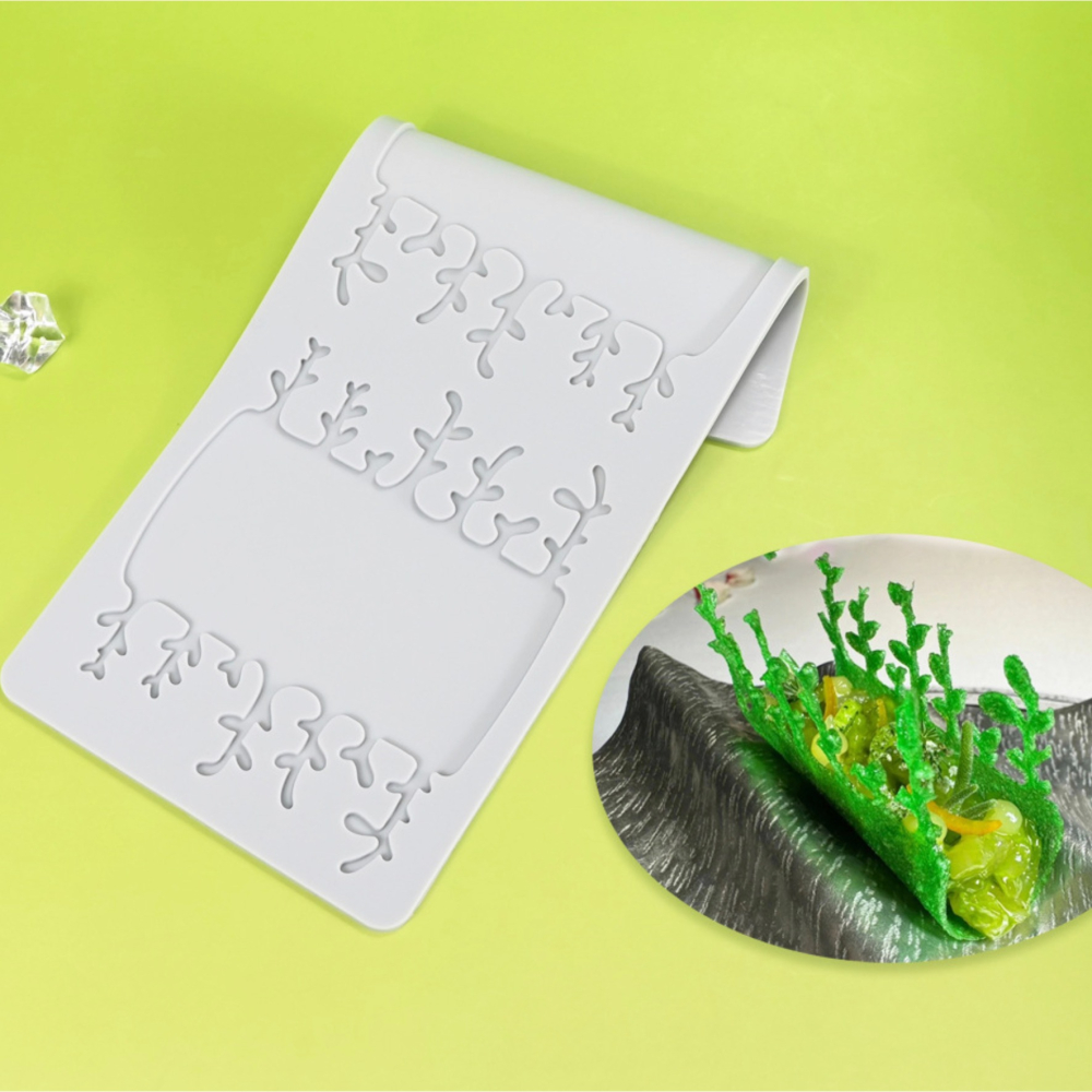◎2連◎樹苗捲翻糖蕾絲墊/意境菜脆片裝飾/西餐脆片翻糖蛋糕矽膠模/diy巧克力創意裝飾/烘焙裝飾分子料理印花模-細節圖3