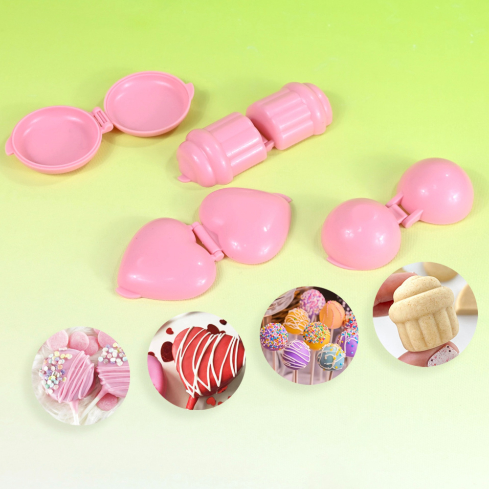 ◎4件套◎圓形心型蛋糕棒模具/聖誕樹星星壽司飯糰塑型模具/3D手工棒棒糖模具/雪球模具-細節圖3