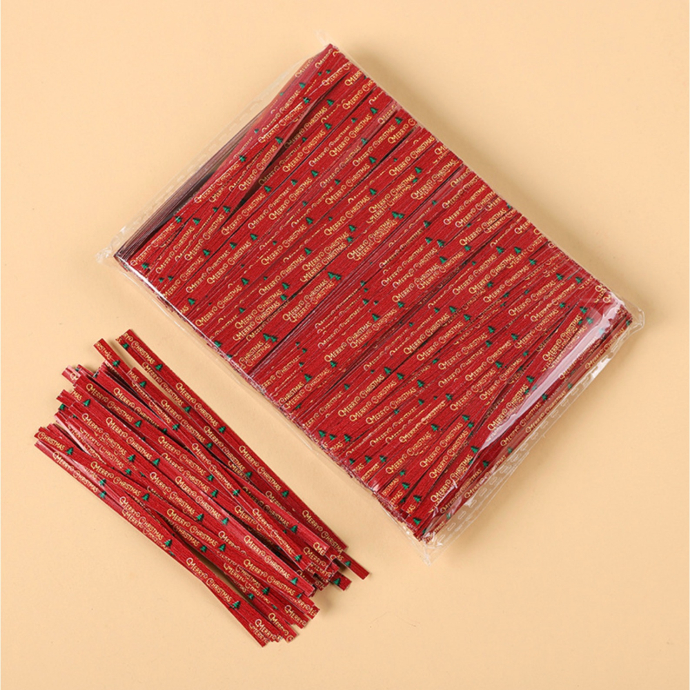 ◎約100根◎聖誕禮品包裝紮絲/紮線/糖果盒紮帶/封口繩/扎絲繩/封口紮絲/禮物袋封口鐵絲-細節圖3