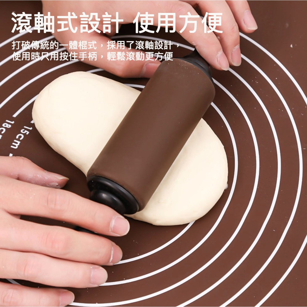矽膠滾軸擀麵杖/走錘餃子棍/麵粉棍烘焙工具/餃子棍/食品級餃子皮壓麵棍/排氣棒壓麵棍/走棰油槌滾軸擀麵棍-細節圖3