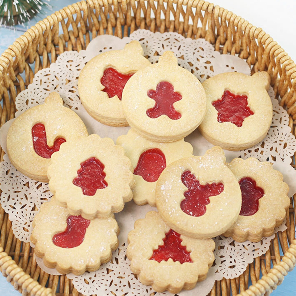 ◎10件組◎32款造型迷你聖誕節糖霜餅乾模/饅頭飯糰模具/奶油果醬夾心糖餅模/ 塑料按壓式曲奇餅乾模-細節圖2