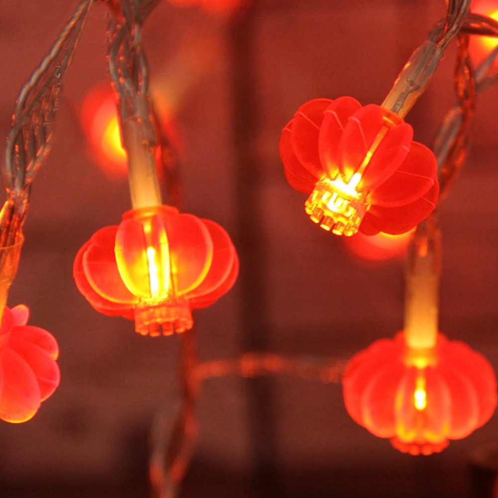 ◎300cm/20顆燈◎新年紅燈籠LED彩燈燈串/年裝飾元宵春節喜慶掛件/裝飾電池式燈串/派對裝飾燈/燈串電池小彩燈-細節圖6