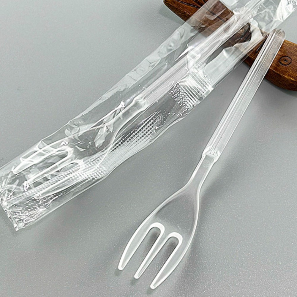 ◎10支◎一次性短柄三齒叉/甜點蛋糕西點塑膠叉/糕點水果叉/獨立包裝叉子-規格圖7