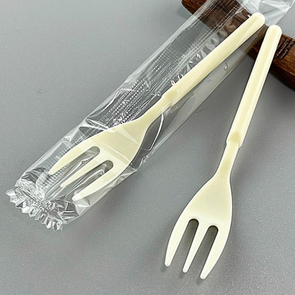 ◎10支◎一次性短柄三齒叉/甜點蛋糕西點塑膠叉/糕點水果叉/獨立包裝叉子-規格圖7