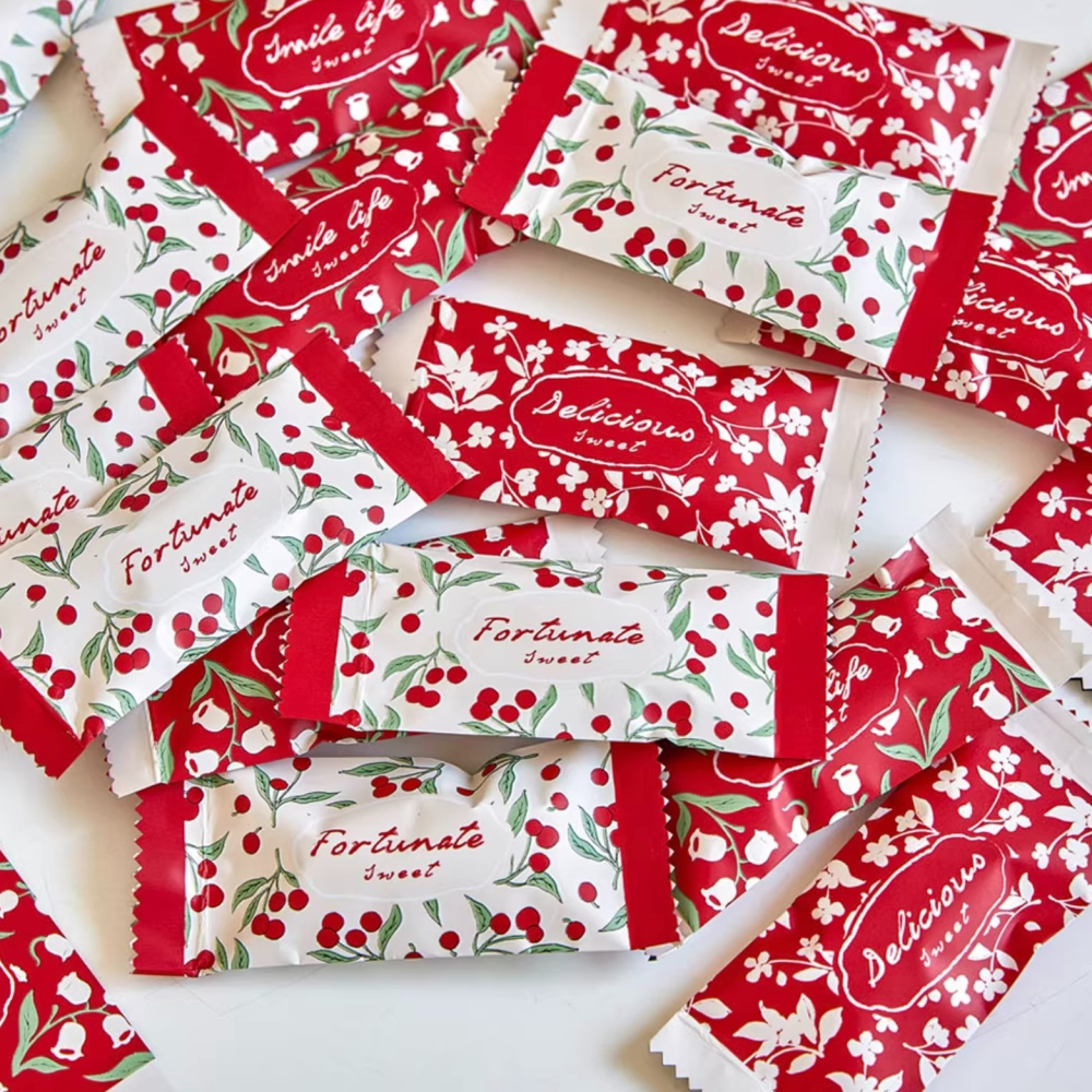 ◎4*9.5cm◎貝拉花園手作太妃糖鋁箔糖果包裝袋(約50入)/核桃膏巧克力鋁膜糖果袋/牛軋糖烘焙食品包裝袋/手工創意軟-細節圖3