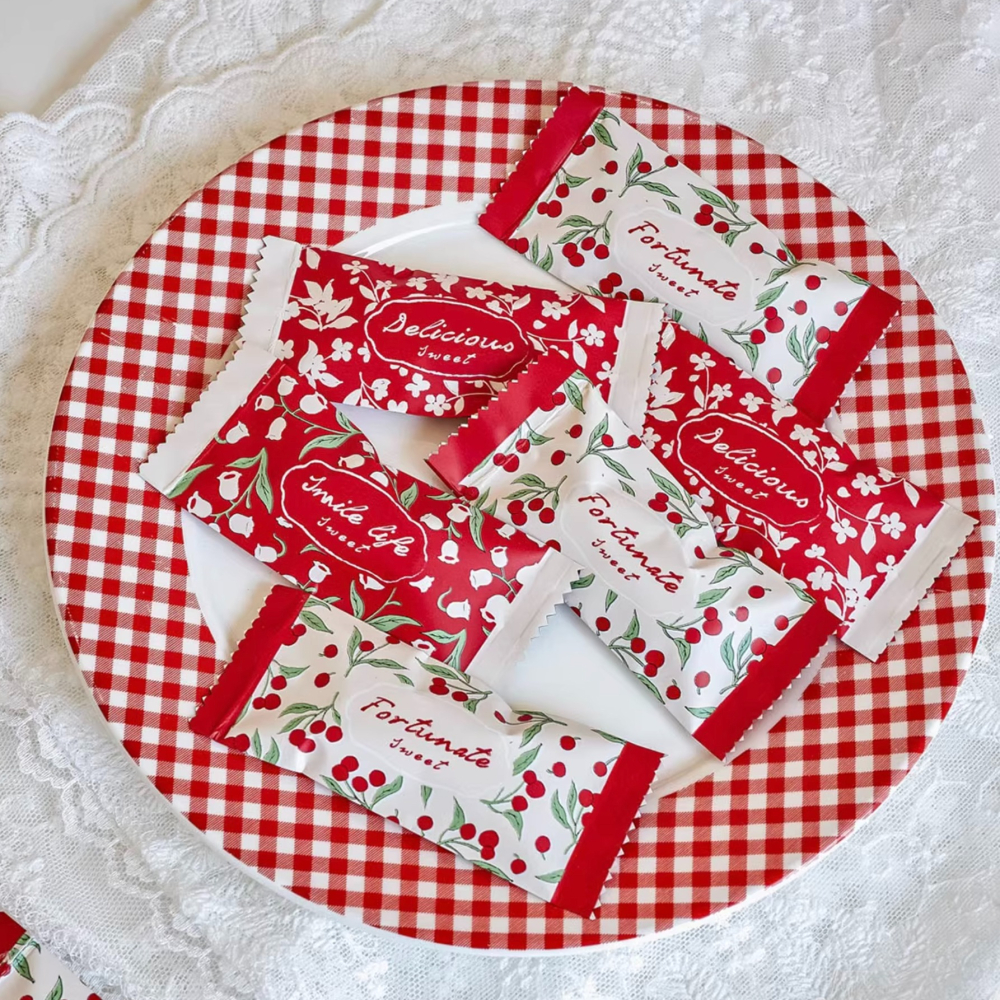 ◎4*9.5cm◎貝拉花園手作太妃糖鋁箔糖果包裝袋(約50入)/核桃膏巧克力鋁膜糖果袋/牛軋糖烘焙食品包裝袋/手工創意軟-細節圖4