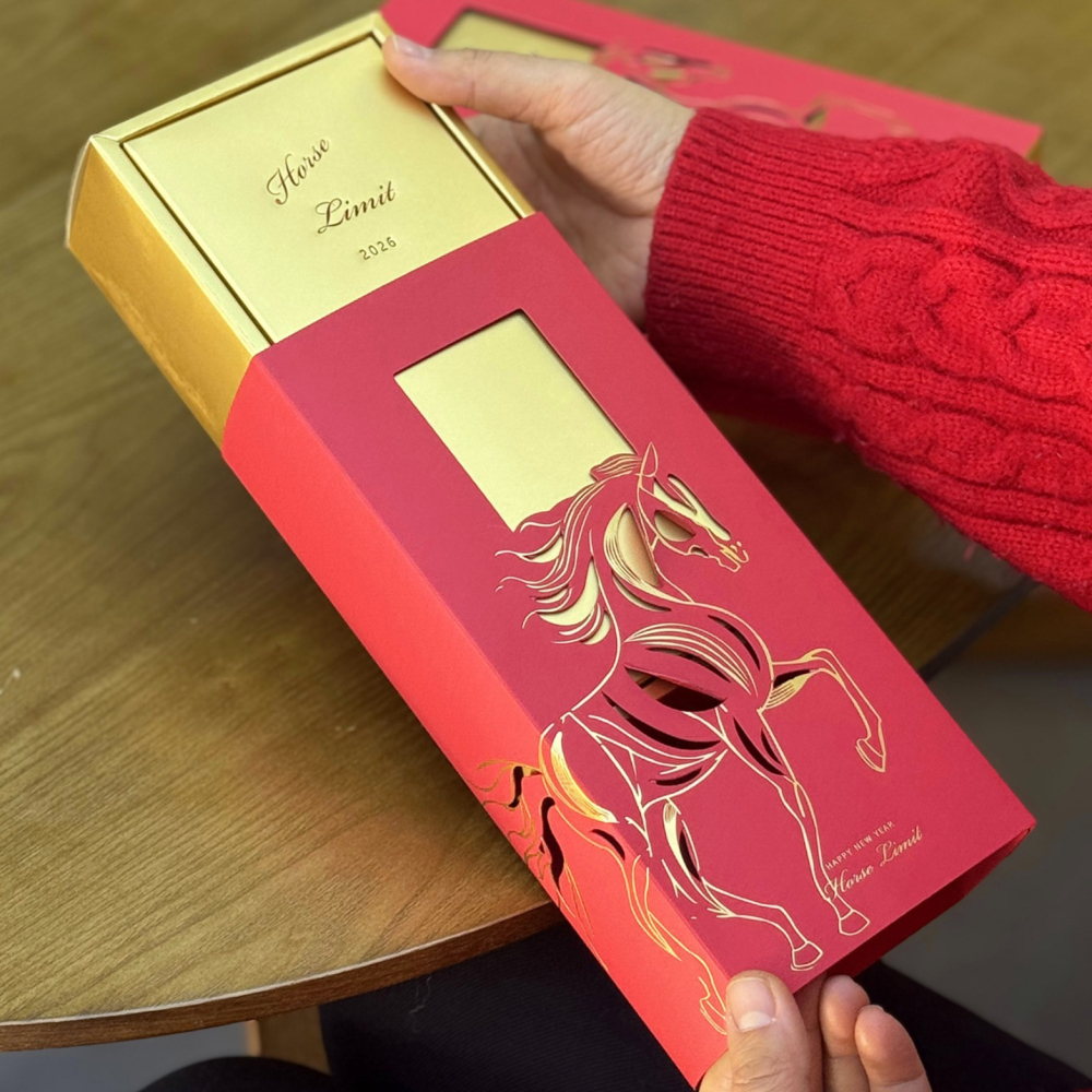 ◎2入◎兩格式馬年燙金包裝紙盒/馬年春節中式糕點綠豆糕曲奇雪花酥太妃糖果點心禮盒/2026年牛軋糖曲奇餅乾紙盒子-細節圖5