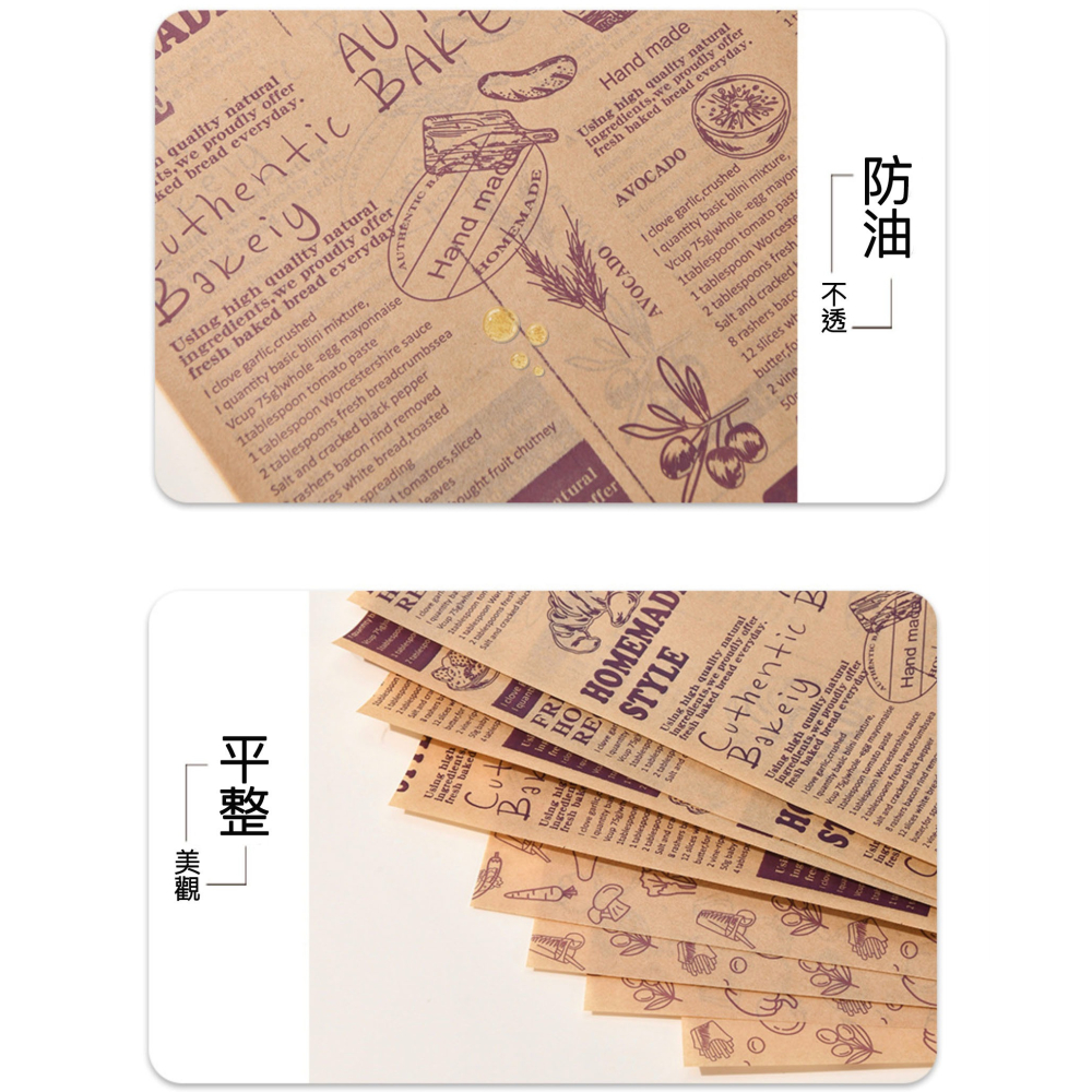 ◎10張◎28x38cm英文報紙印刷薯條漢堡包裝墊紙/家用一次性防油紙墊/漢堡淋膜紙/打包飯糰煎手抓餅食品點心包裝用紙/-細節圖4