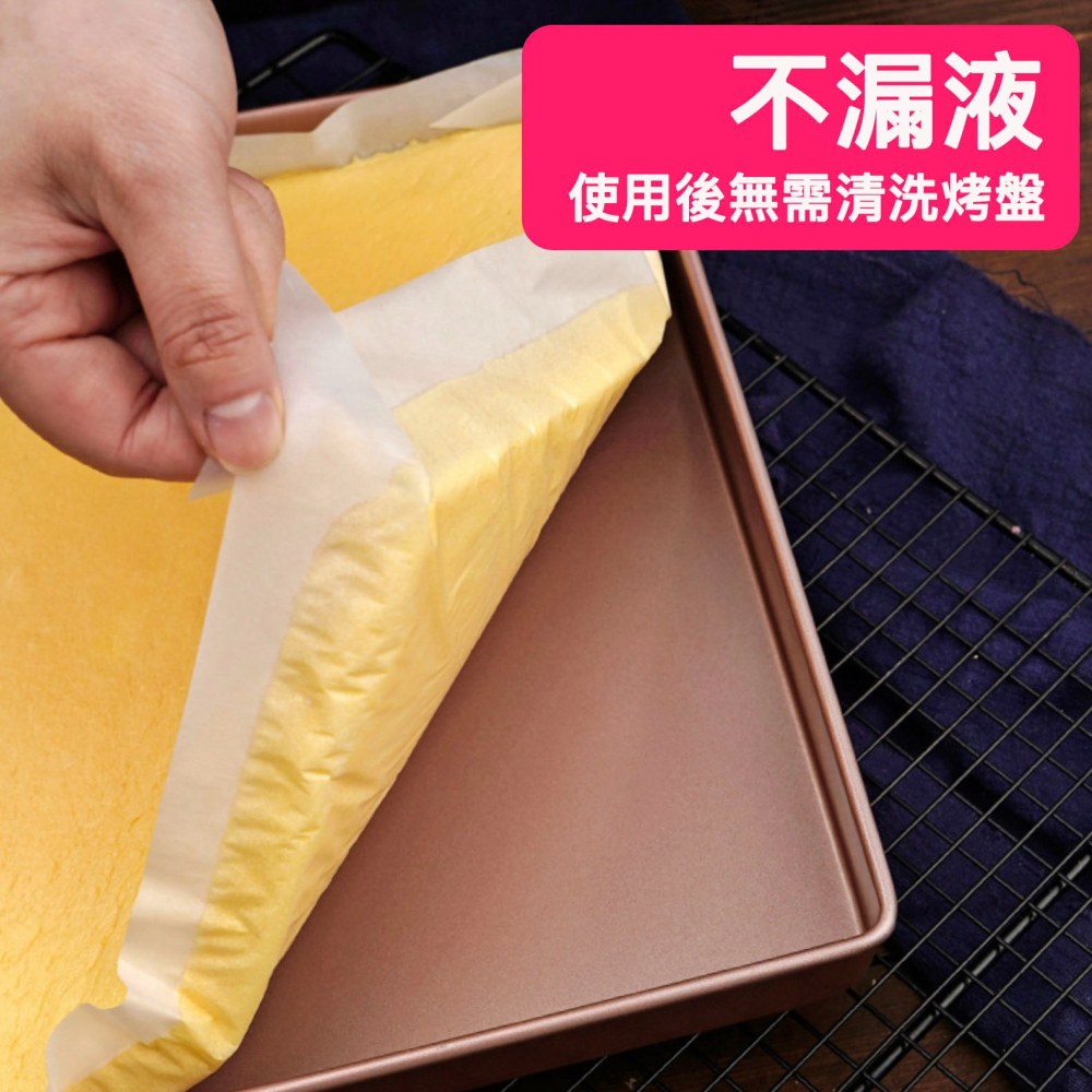 ◎20張入◎28cm方形蛋糕盤專用一次性免裁剪專用油紙/免脫模家用烘焙蛋糕烘焙紙/可重覆使用烘焙防油紙/蛋糕捲盤專用墊紙-細節圖4