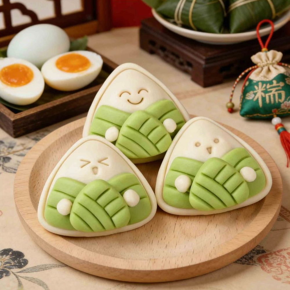 ◎7件組◎端午節粽子造型饅頭模具/創意卡通饅頭豆沙包切模/3D列印按壓式花樣麵點模/端午造型饅頭工具-細節圖3