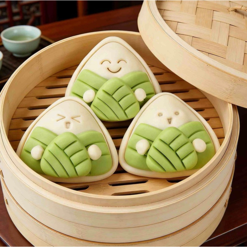 ◎7件組◎端午節粽子造型饅頭模具/創意卡通饅頭豆沙包切模/3D列印按壓式花樣麵點模/端午造型饅頭工具-細節圖6