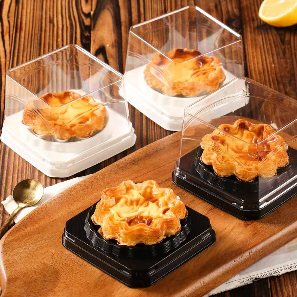 ◎10入◎單粒太陽花蛋塔花邊吸塑包裝盒/冰皮月餅塑料包裝盒/曲奇糖霜餅乾糖果禮盒/天地蓋PET吸塑盒/可頌法式蛋塔包裝盒-細節圖2