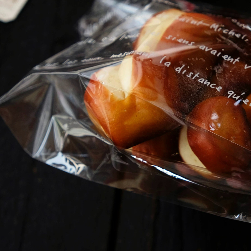 ◎20只入◎小法文字厚切三明治透明自黏包裝袋/可立式自黏袋/食品級透明麵包吐司袋/三明治包裝袋/切片吐司包裝袋-細節圖3