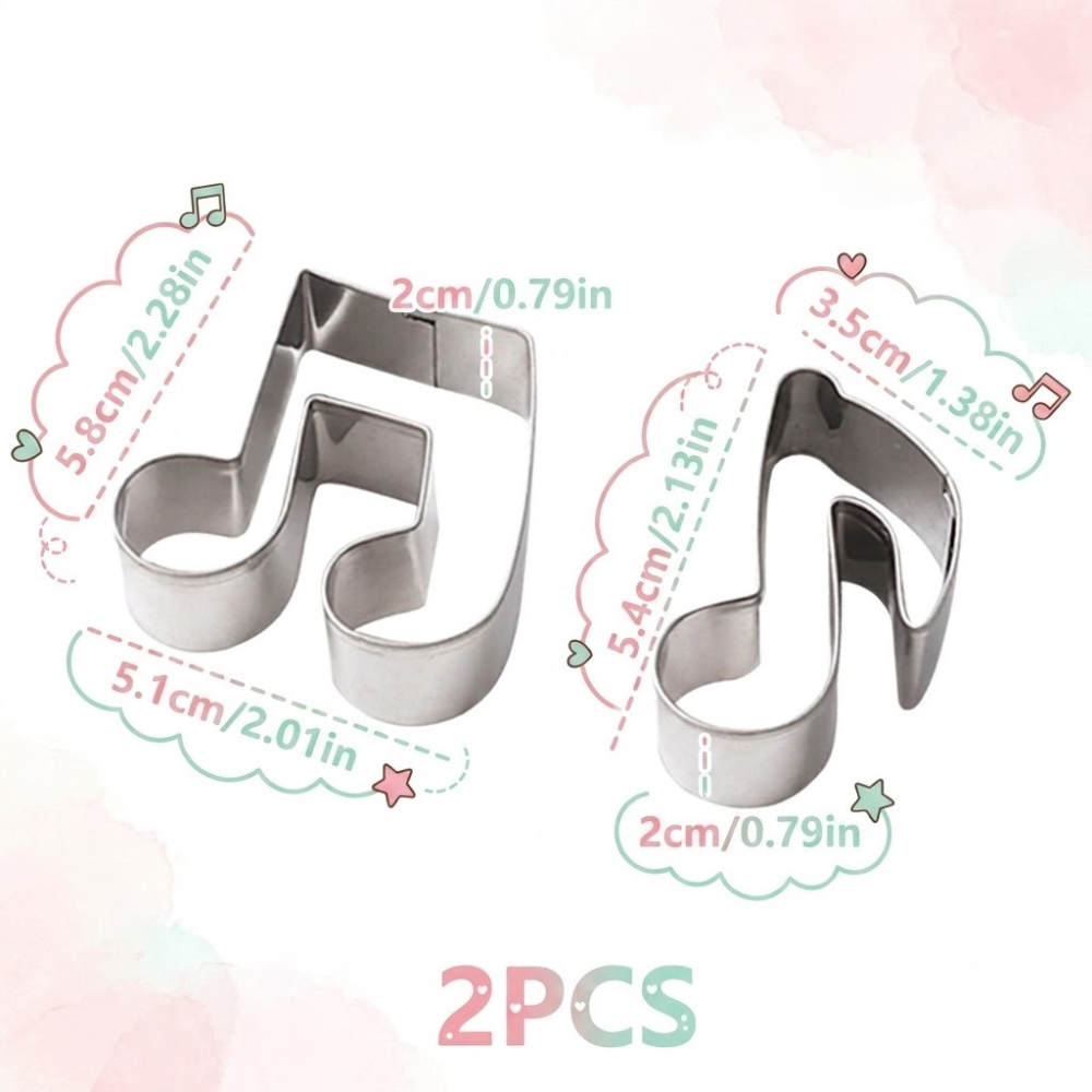 ◎2件套◎音符圖案不銹鋼饅頭餅乾模/不銹鋼曲奇模/蔬菜水果翻糖餅乾切模/蔬果切diy烘焙工具-細節圖4