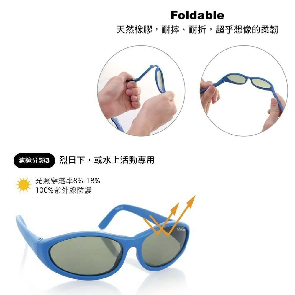澳洲 IDOS EYES BABY WARP 幼童/兒童超彈力太陽眼鏡(0-8歲適用)-細節圖4