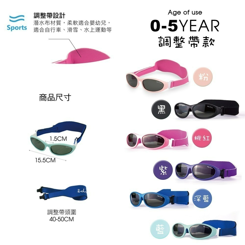 澳洲 IDOS EYES BABY WARP 幼童/兒童超彈力太陽眼鏡(0-8歲適用)-細節圖7