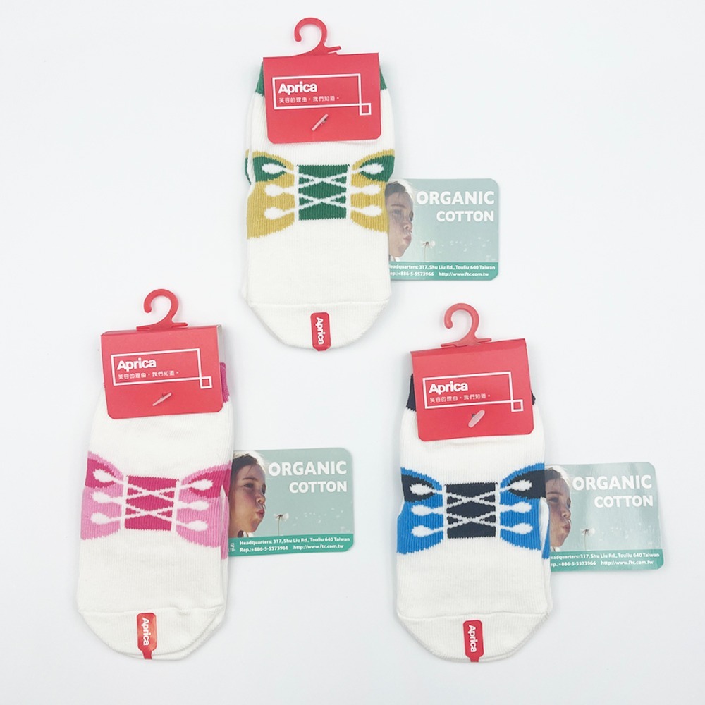 台灣製造 Aprica 有機棉 嬰幼童學步襪 止滑襪 童襪-細節圖2
