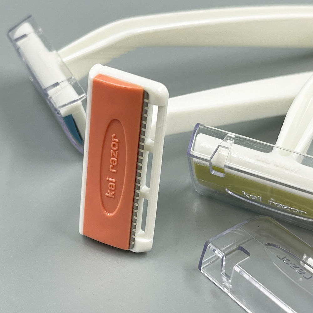 日本 貝印 附蓋 安全T型修眉刀 修毛刀 FRT3P250-細節圖3