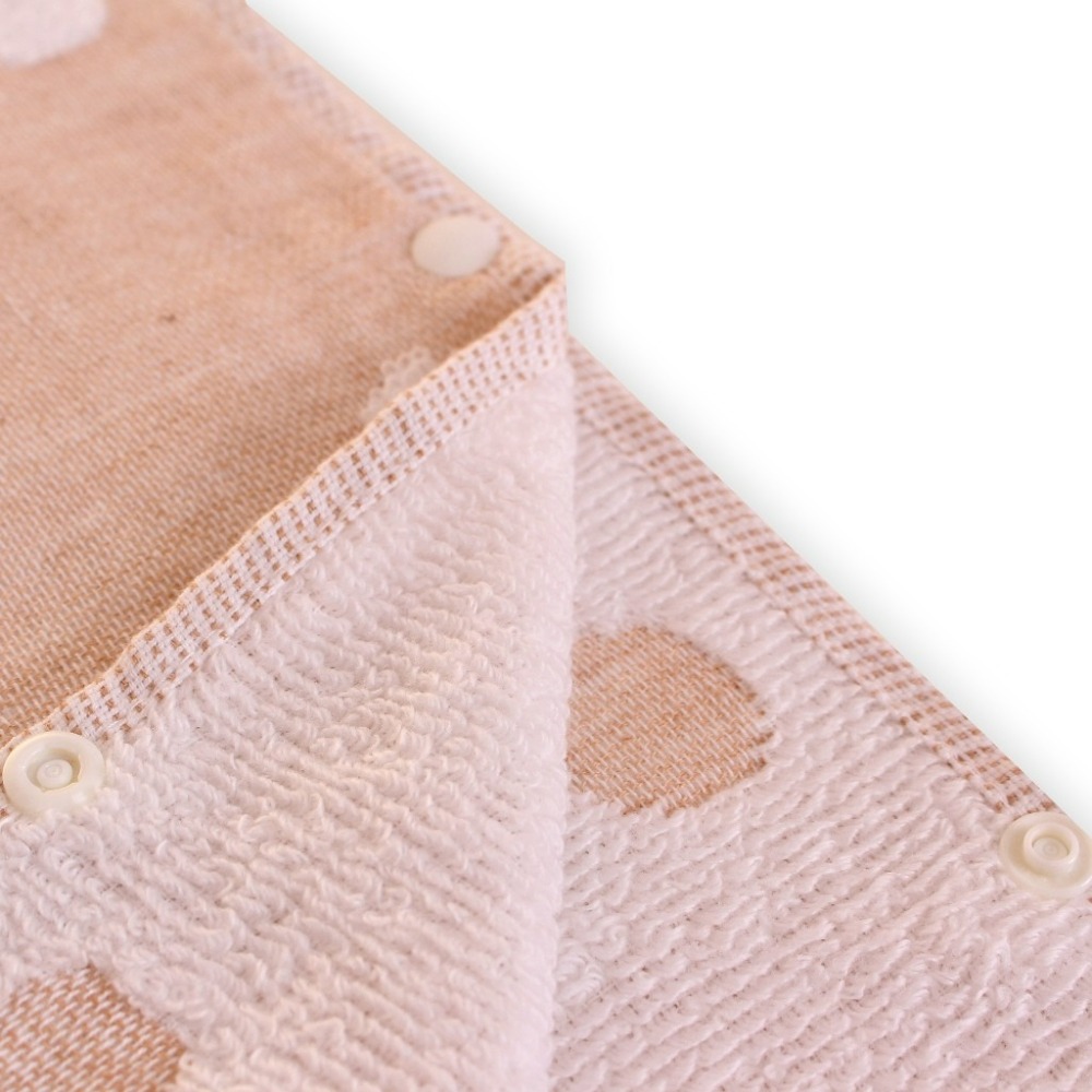 JOGAN 日本純棉 蘋果兔圍兜方巾 圍兜兜-細節圖4