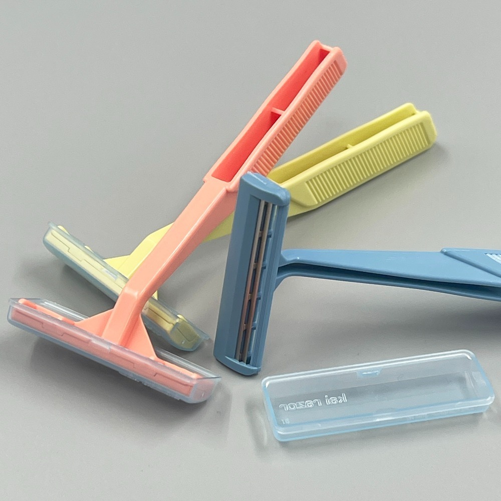 日本 貝印 附蓋 安全T型修眉刀 修毛刀-細節圖2