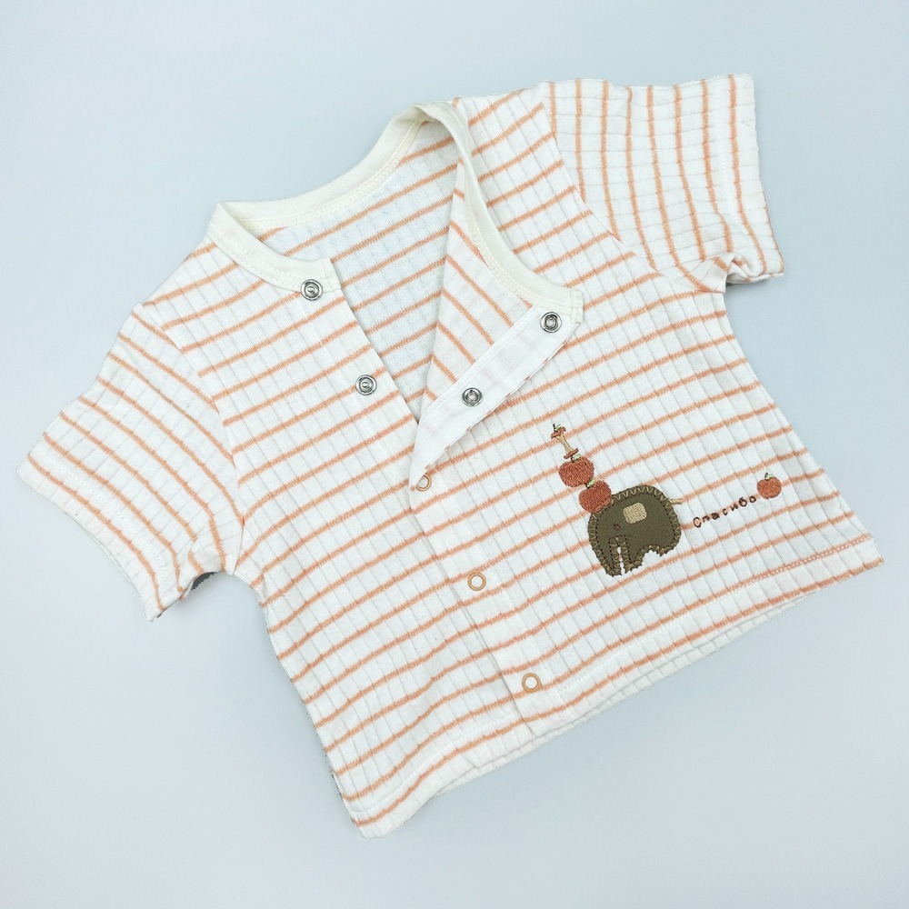 日本製 純棉 嬰幼兒 短袖套裝 二件式外出服 短袖短褲 70CM-細節圖4