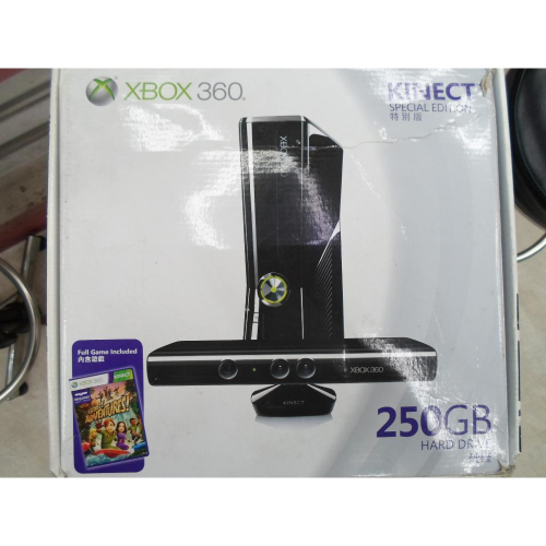 微軟Microsoft Xbox360S黑色霧面250GB主機含體感器特別版本含GTA5遊戲請看說明