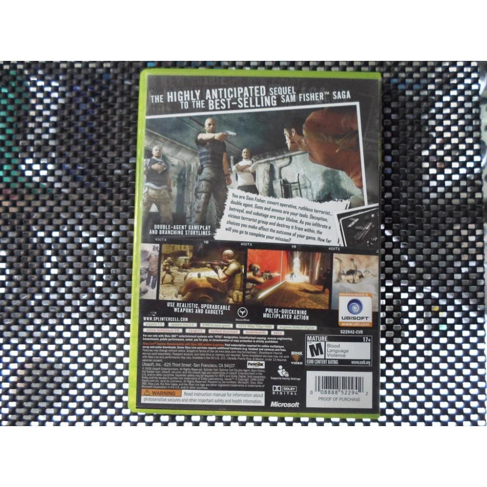 XBOX360遊戲片 縱橫諜海：雙重間諜 (Tom Clancy＇s Splinter Cell: Double Age-細節圖3