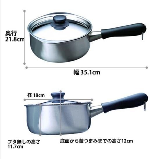 現貨｜日本製 柳宗理 片手鍋霧面 18cm 附鍋蓋 日本代購 見人牛牛-細節圖9