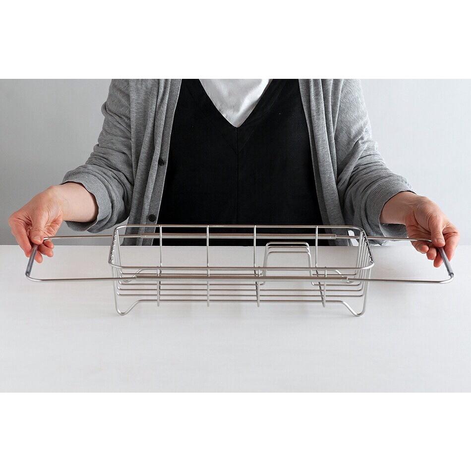 現貨 | 日本 大木製作所 Ohki極簡不鏽鋼 伸縮式碗盤 瀝水籃-細節圖2