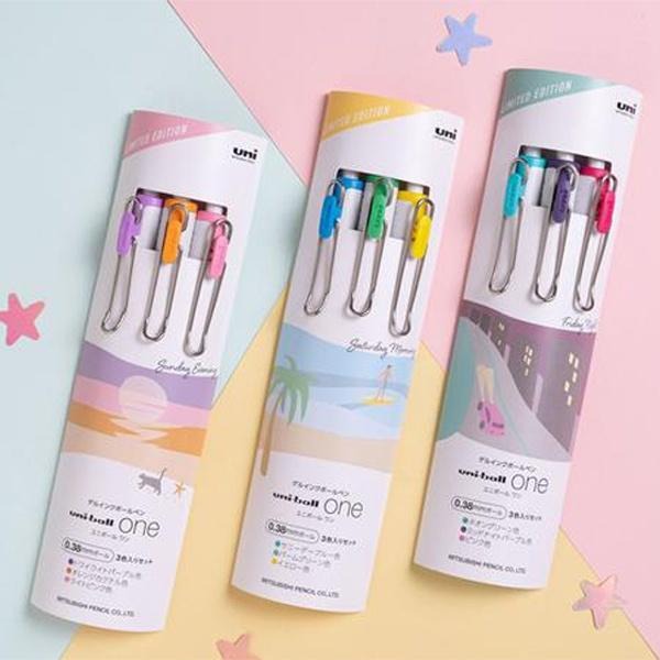 現貨uni-ball one 鋼珠筆 城市流行限定 3入組 0.38mm/0.5mm-細節圖3