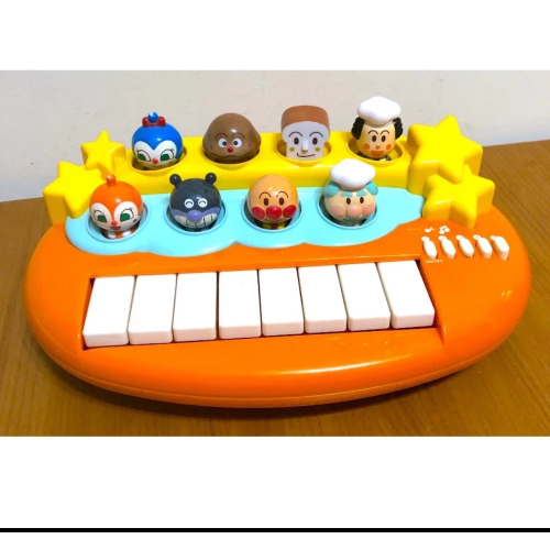 日本 麵包超人 ANPANMAN 鋼琴 天空演唱會音樂鍵盤 百貨購入 可唱歌 彈時人物會站起 有趣 玩具 便宜賣