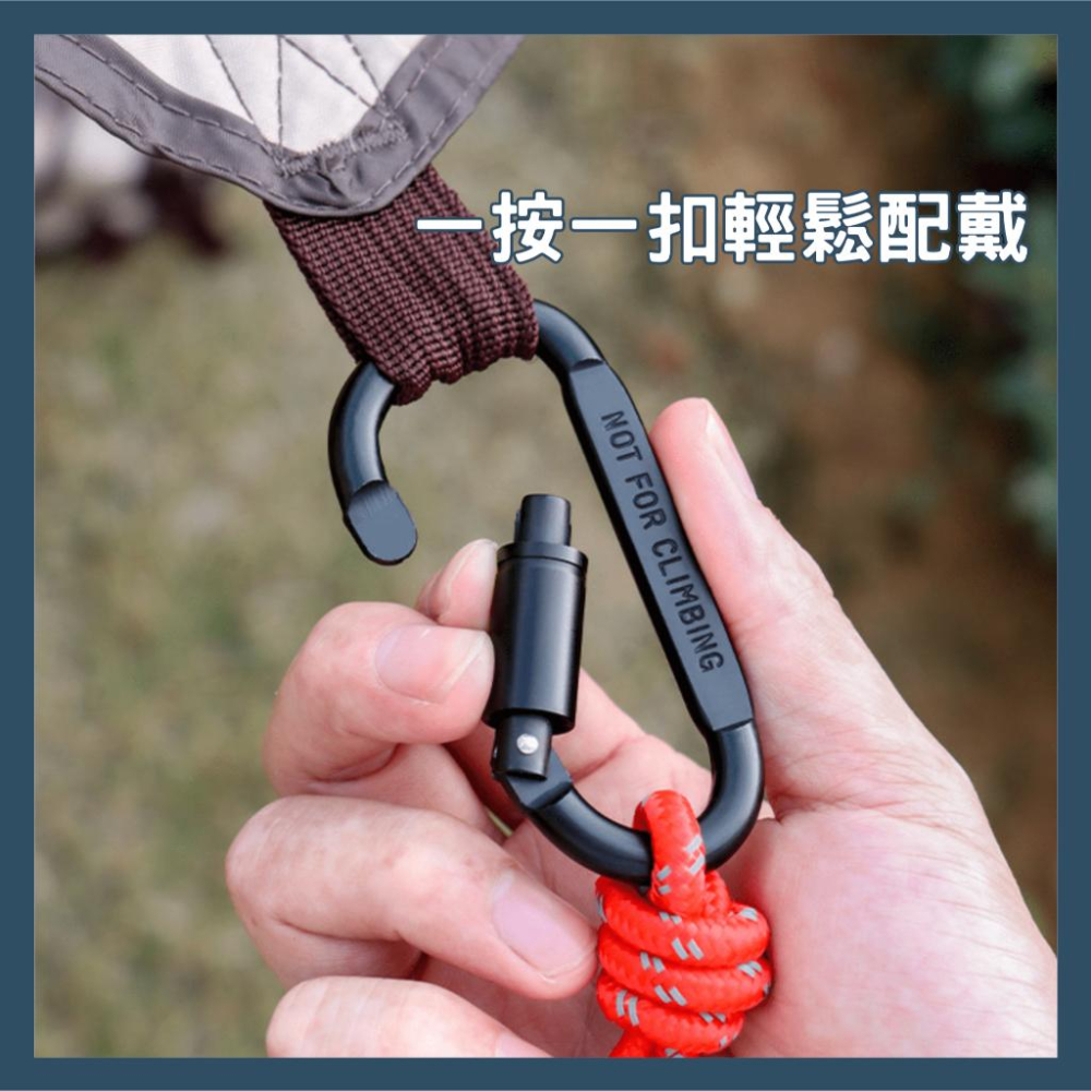 【當天出貨】鋁合金登山扣 登山扣環 自鎖登山扣 快速扣 金屬扣 掛鉤-細節圖2